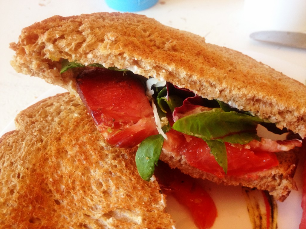 This photo was hard to take because this BLT was waiting for me to eat it.