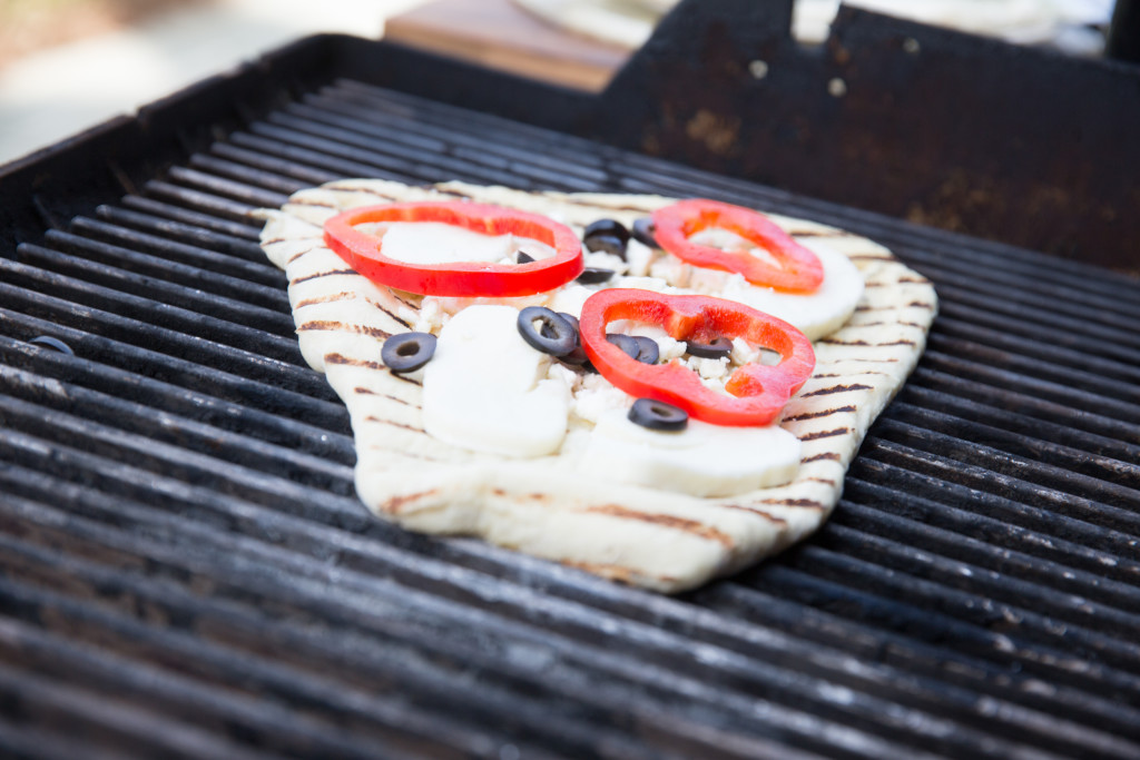 Pizza Starts on Grill