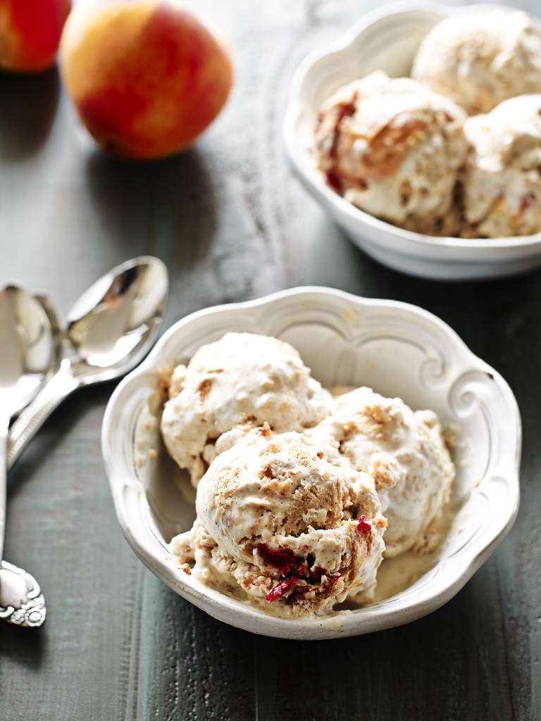 Gluten Free Peach Cobbler Ice Cream