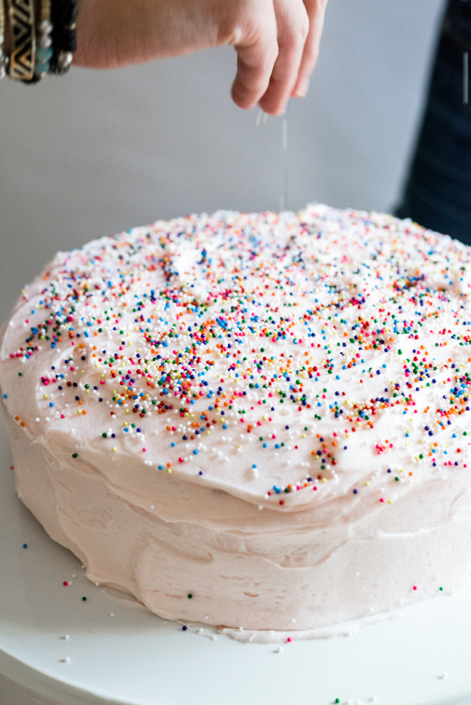 Mattye Sprinkles the Cake