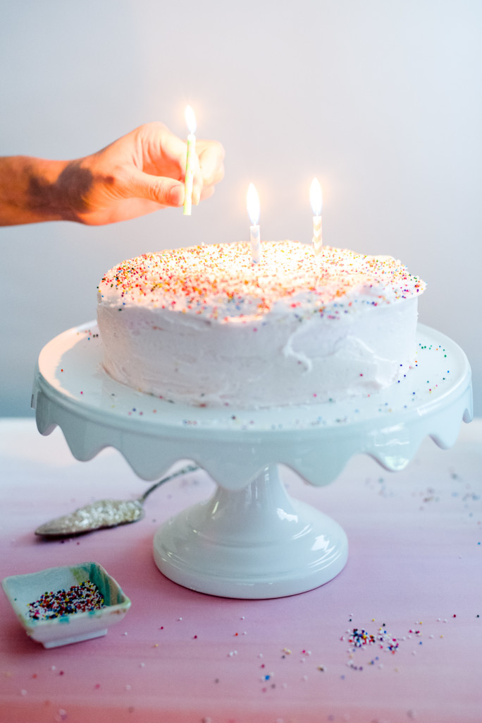 Pink Sprinkle Birthday Cake Candle Three!