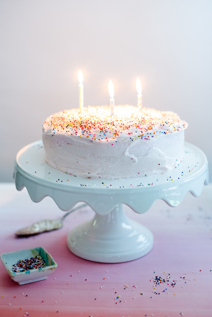 Pink Sprinkle Birthday Cake Three Candles!