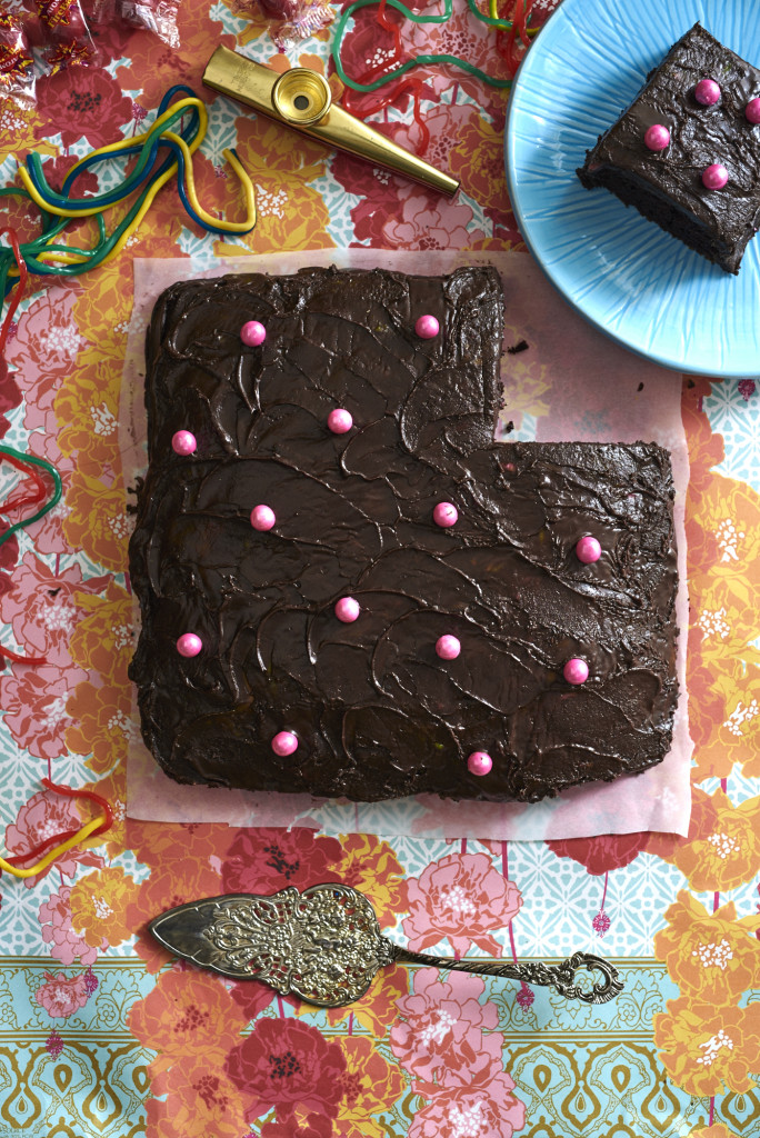 Wacky Cake with Cocoa Fudge Frosting