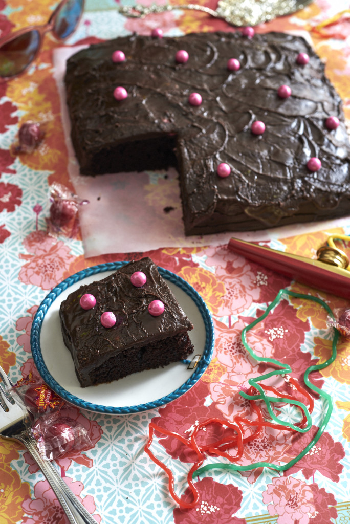 Wacky Cake with Cocoa Fudge Frosting