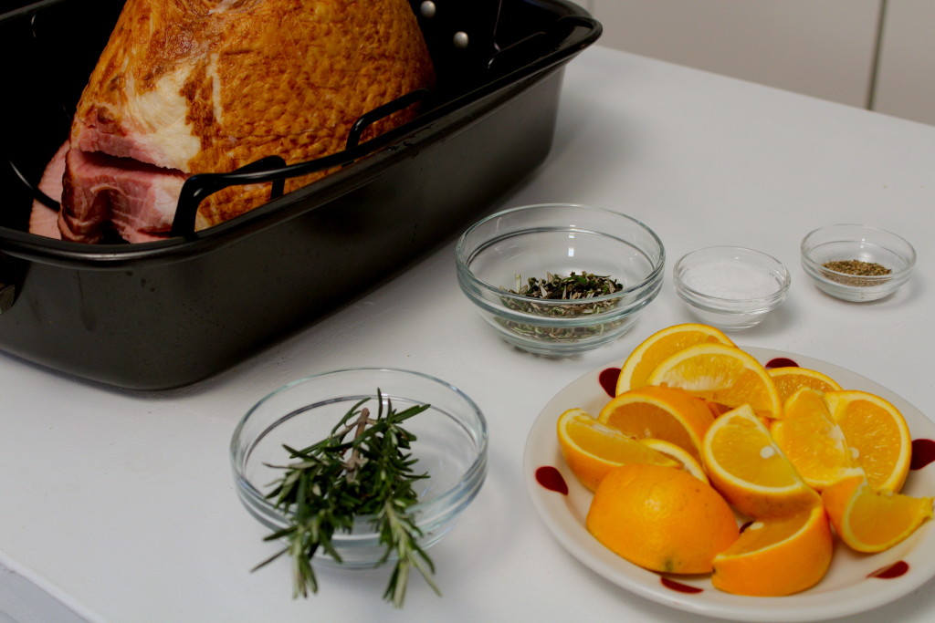 Our Cherrywood Cure 81 ham and glaze ingredients awaiting their glorious debut.