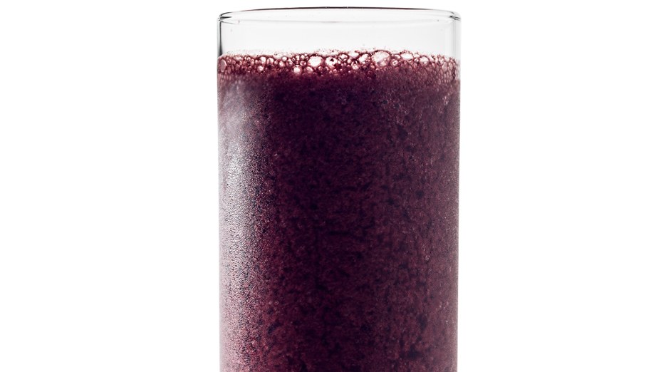 Coconut-Blueberry smoothie from Bon Appetit!