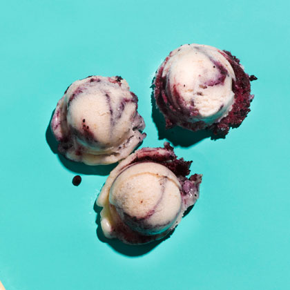 Blueberry and Banana Ice cream from Health- made with almond milk!